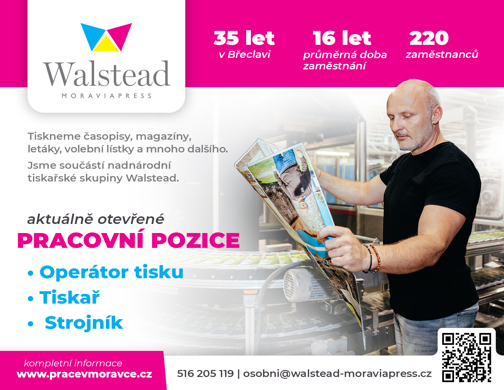 Walstead Moraviapress – nabídka pracovních pozic